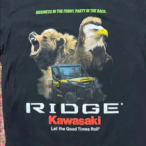KAWASAKI RIDGE OFF ROAD EAGLE BEAR PROMO TEE limited Black thumbnail 3