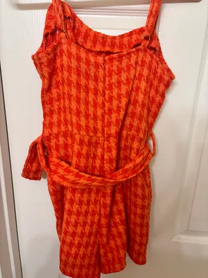 Orange Tweed Romper thumbnail 3