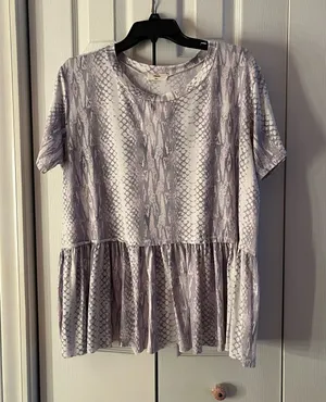 Snake print Entro babydoll top thumbnail 1