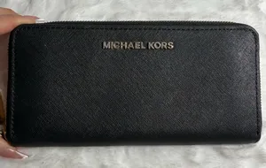 MICHAEL KORS Black Zip Around Wallet thumbnail 1