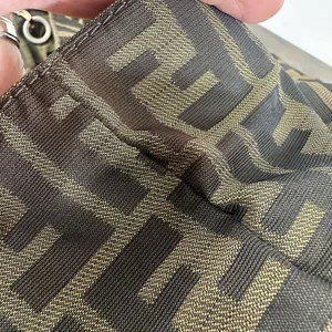 Fendi Vintage Zucca Tote Bag Womens Large Brown Canvas Leather Chain Strap Italy thumbnail 7