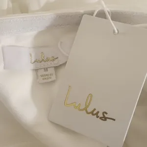 Lulus White Chiffon Wedding Dress with Faux Wrap Style NWT Size Medium thumbnail 9