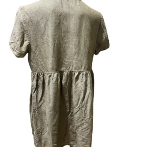 Madewell Women's Brown Button-Front Mini Dress Size M Casual Short Sleeve thumbnail 4