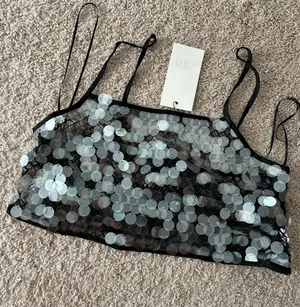 Zara sequin crop top. S-M thumbnail 6