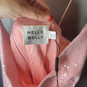 Hello Molly‎ NEW Women's Pink Lyrical Nights Sequin Mini Dress Size Large thumbnail 4