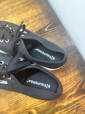 Superga‎ Black Platform Sneakers Women Size 7.5 thumbnail 5