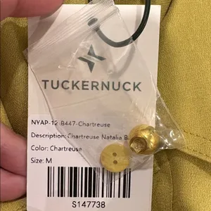 NWT Tuckernuck Chartreuse Natalia Blouse medium thumbnail 9