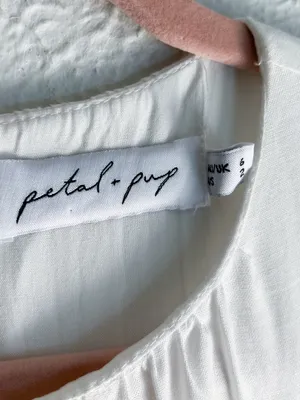 Petal & Pup Briana Cutout Cotton & Linen Midi Dress Ivory Sz 2 Bridal Rush thumbnail 5