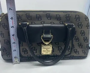 DOONEY & BOURKE black & gray signature D&B logo tote bag thumbnail 10
