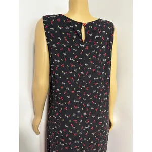 Studio Ease Black Floral Sleeveless Maxi Dress 14 Cottagecore Vintage 90s y2k thumbnail 6