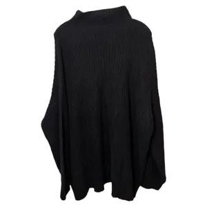 American Eagle Black Chunky Knit Oversized Sweater Cozy Mock Neck‎ Size Large XL thumbnail 3
