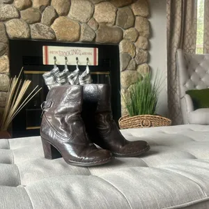 FRYE BOOTS Lucinda Brown Leather‎ Booties Size 8 thumbnail 2