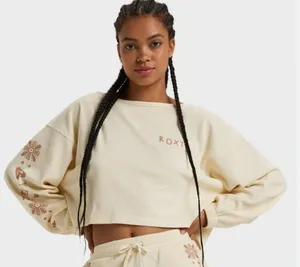 Roxy Women's Sandy Road Long Sleeve Top in Parchment size S NWT thumbnail 1
