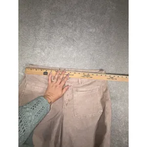american eagle low rise wide leg cropped corduroy pants 10 short Pink/beige thumbnail 8
