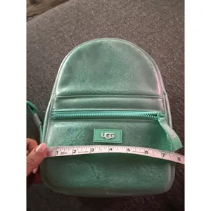 UGG Danni Clear Mini Backpack Sage Green Faux Shearling TPU 1113835 NWOT thumbnail 6