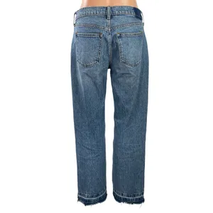 Abercrombie & Fitch The Baggy Low Rise Women's White Wide Leg Denim Jean Size 0 thumbnail 3