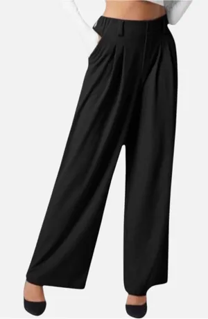 Size XS (Petite) Halara High Waisted Plicated Side Pocket Wide Leg Waffle Pants thumbnail 1