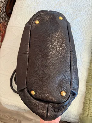 PRADA BR4393 Vitello Daino Leather East West Tote Black Gold 2-Way Bag thumbnail 4