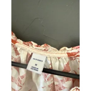 Old Navy Womens Floral‎ Peasant Blouse Terracotta Cream M Peasant Light Boho thumbnail 3