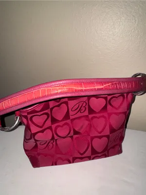 Brighton Red Heart Print Fabric Shoulder Bag thumbnail 10