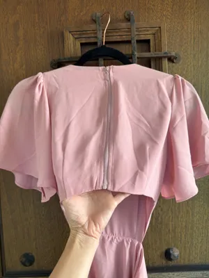 Astr Pink Open Back Flutter-Sleeve Maxi Dress Size XS thumbnail 5