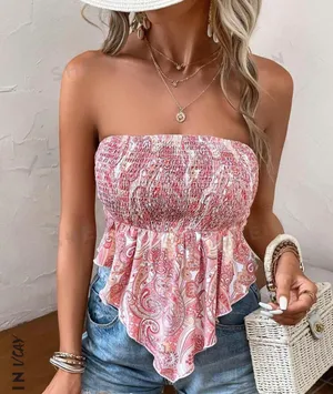 Pink Western Tube Top thumbnail 1