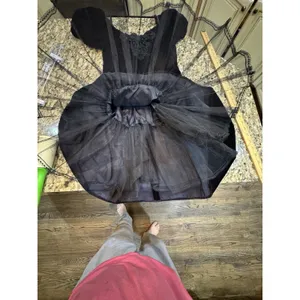 Jessica McClintock Gunne Sax Black Velvet Cocktail Dress Size 5/6 thumbnail 11