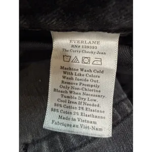 Everlane The Curvy Cheeky Jean 32 Ankle Washed Charcoal Stretch Comfort Cotton thumbnail 5