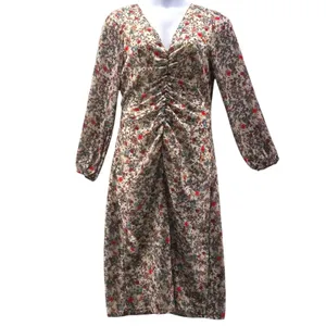 Floral‎ Wildflowers Ditsy Midi Dress Cream XL thumbnail 2