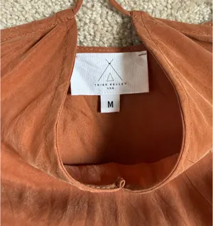 Tribe Kelley Rust Surf Mini Rayon Dress With Side Stripe. Size Medium thumbnail 2