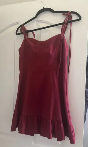 Maroon Mini Dress Red Size M thumbnail 1