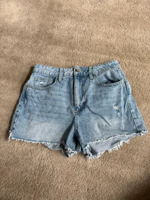 Altar’d State Light Wash Distressed Denim Shorts – Size Small thumbnail 2