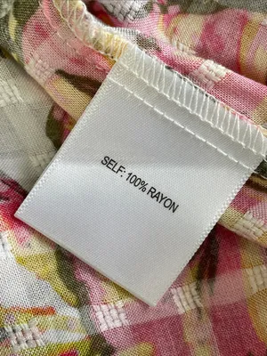 Jane and Delancey Tropical Button-Front Tunic in Pink, Yellow and Green thumbnail 6