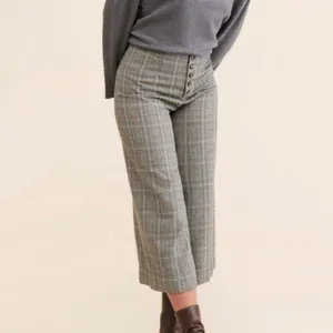 Anthropologie Roma Plaid Chenille Trousers 4 thumbnail 2