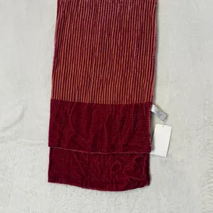 Elaine Gold Burnout Crushed Velvet Scarf Silk Blend Striped Whimsigoth 49" NEW thumbnail 4