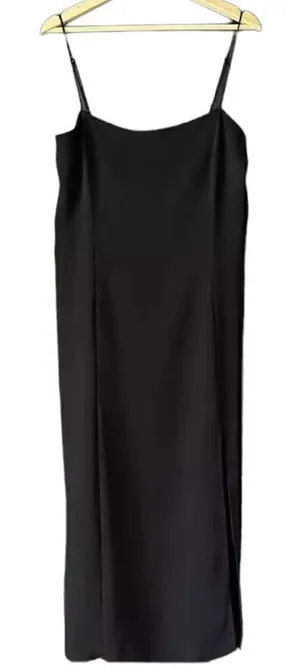 Aritzia Babaton Black Midi Slit Slip Dress Size XS thumbnail 1