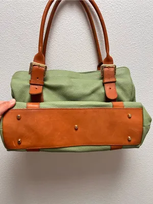 Valentina Italia Pistachio Green Pebbled Leather Handbag thumbnail 7