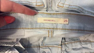 Levi’s Denim Jeans Women’s Light blue Ribcage Bell 25 thumbnail 2