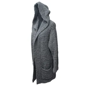 Barefoot‎ Dreams Boucle Hooded Chunky Knit Cardigan with Pockets Women's Sz L/XL thumbnail 4