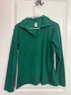 Patagonia Micro D Green Quarter-Zip Fleece Pullover Women’s M thumbnail 3