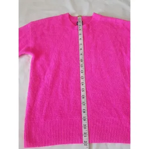 Gap Womens Sweater Size XS Ribbed Waffle Pullover Fuchsia Pink Long Sleeve thumbnail 9