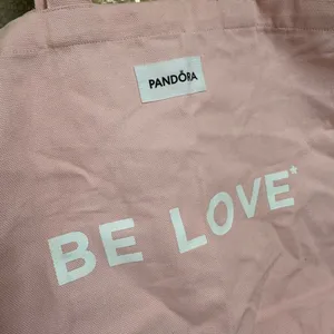 Pandora Light Pink Be Love Canvas Tote Bag Large thumbnail 3