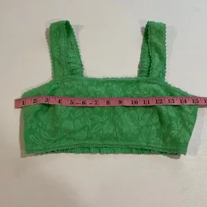 American Eagle Green Floral Lace Bralette Crop Top Women’s Size S thumbnail 4