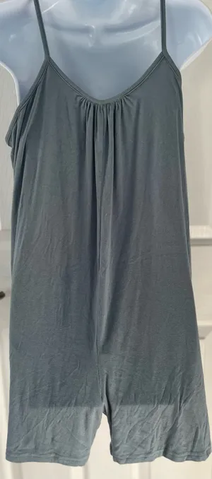 Arknoik Romper Jumpsuit Sleeveless Loose Fit Adj Straps Pockets Size L thumbnail 4