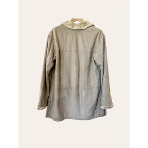 Vintage Beige Faux Suede Coat Size L thumbnail 7