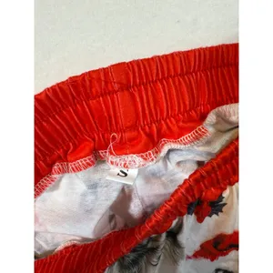 Womens Christmas Pajama Set Cat Santa Holiday Sleepwear Lounge Red White thumbnail 3