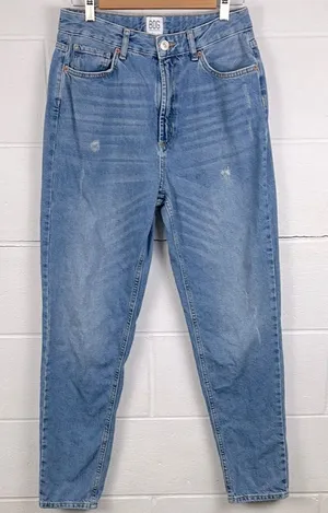 BDG Urban Outfitters high rise light wash mom jean thumbnail 1