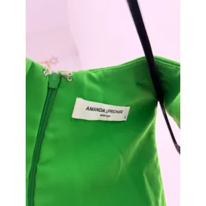 Amanda Uprichard Green Gilda Grass Cutout Maxi Gown Dress XS Slit Formal Wedding thumbnail 8