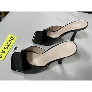 Womans New Slip On Stiletto Sandals Black Eu 36 Us 5.5 Open Toe thumbnail 2