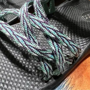 Chacos ZX2 Water River Sandals Black Green Print Size 4 youth thumbnail 6